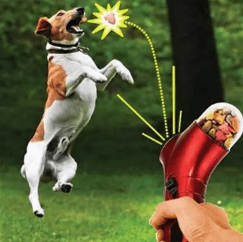 The Pawsome Treat Blaster: Portable Pet Food Catapult Feeder-0