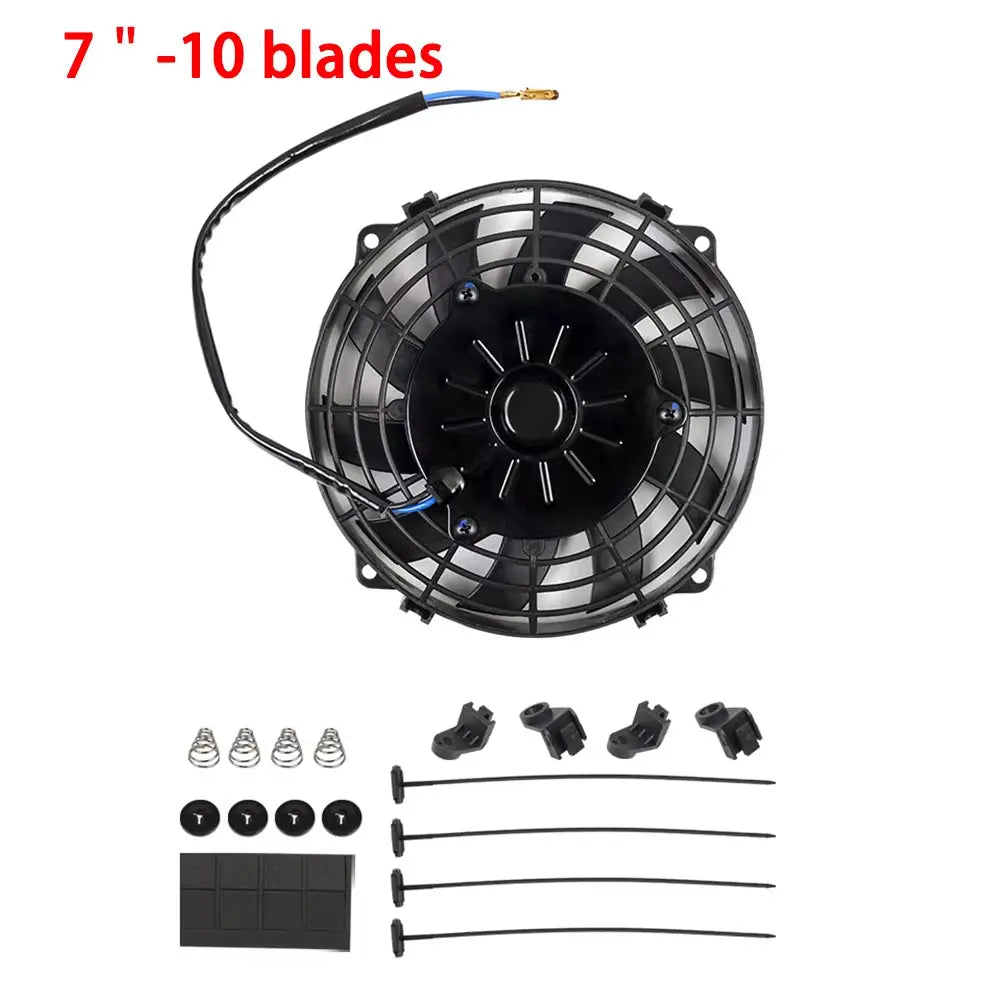 Universal 7/9/10/12/14/16 Inches 12V 80W 2100RPM Car Air Conditioning Electronic Radiator Cooling Fan Blade Electric Cool Kit