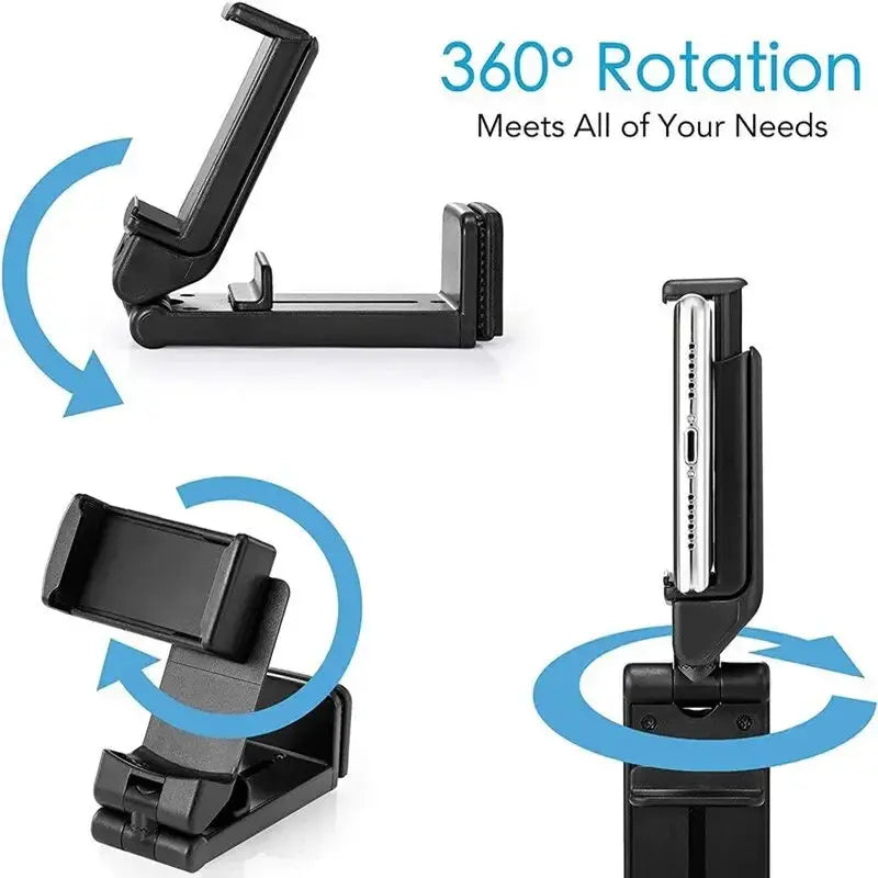 360° Rotating Airplane Phone Holder - Portable Travel Mount for Selfies & Hands-Free Use