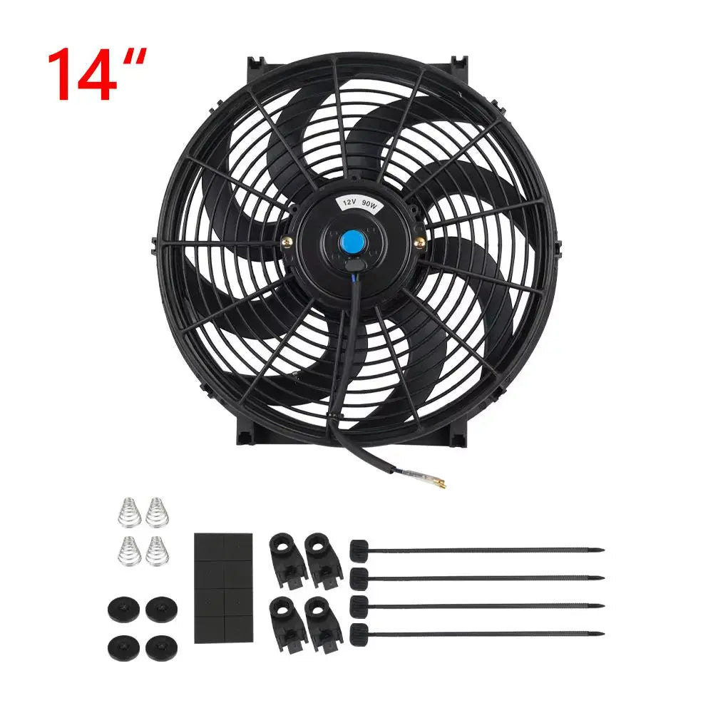 Universal 7/9/10/12/14/16 Inches 12V 80W 2100RPM Car Air Conditioning Electronic Radiator Cooling Fan Blade Electric Cool Kit