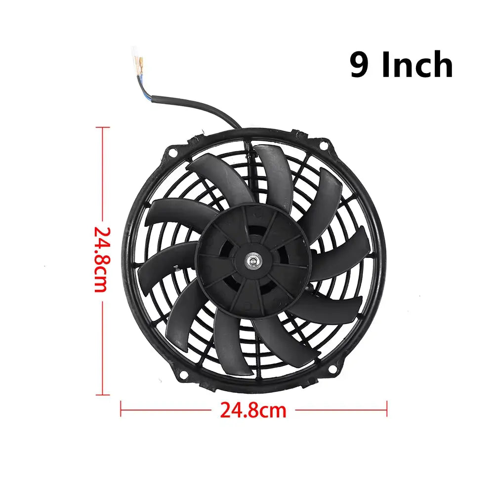 Universal 7/9/10/12/14/16 Inches 12V 80W 2100RPM Car Air Conditioning Electronic Radiator Cooling Fan Blade Electric Cool Kit
