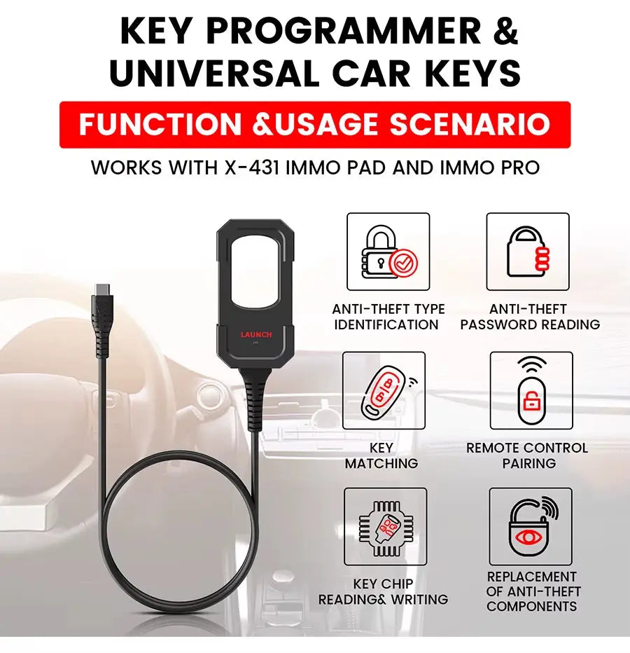 Advanced Launch X431 Key Programmer Remote Maker for IMMO ELITE & IMMO PLUS - Precision Key Generation and Chip Detection Tool