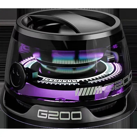 Portable Bluetooth Speaker G200 with RGB Lighting, Magnetic Design, BT5.3, 7-Hour Playback, and Phone Holder