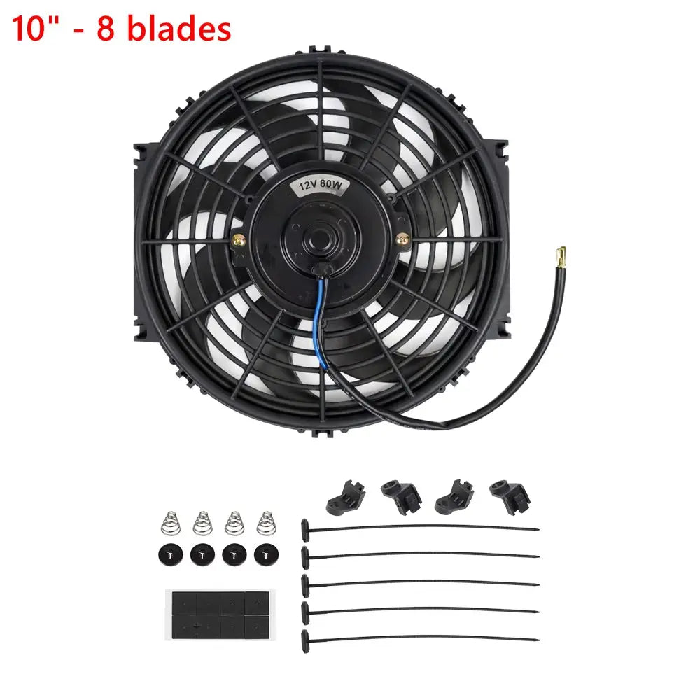 Universal 7/9/10/12/14/16 Inches 12V 80W 2100RPM Car Air Conditioning Electronic Radiator Cooling Fan Blade Electric Cool Kit