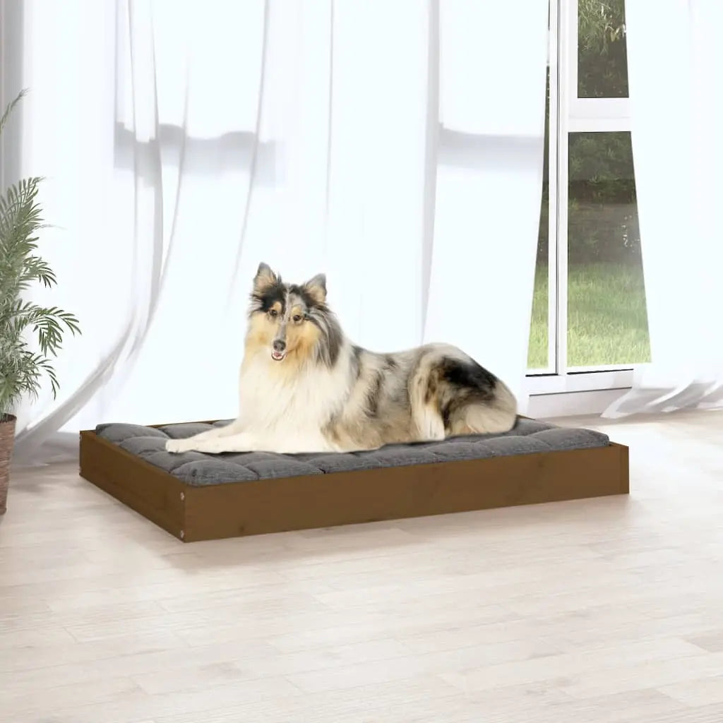 vidaXL Dog Bed Dog Sofa Bed Pet Couch Seat with Wooden Frame Solid Wood Pine-0