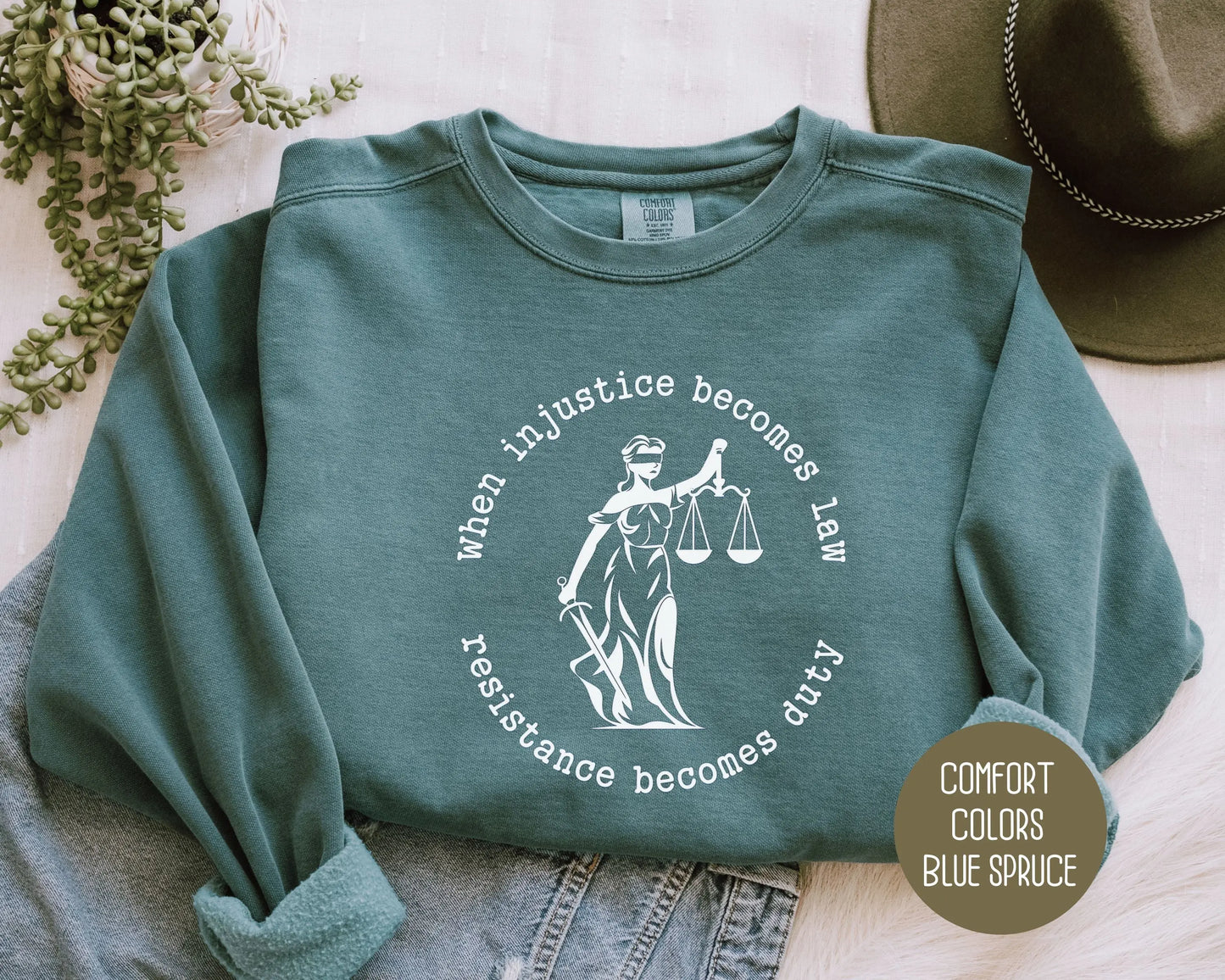 When Injustice Becomes Law Resistance Becomes Duty Comfort Colors Sweatshirt-1