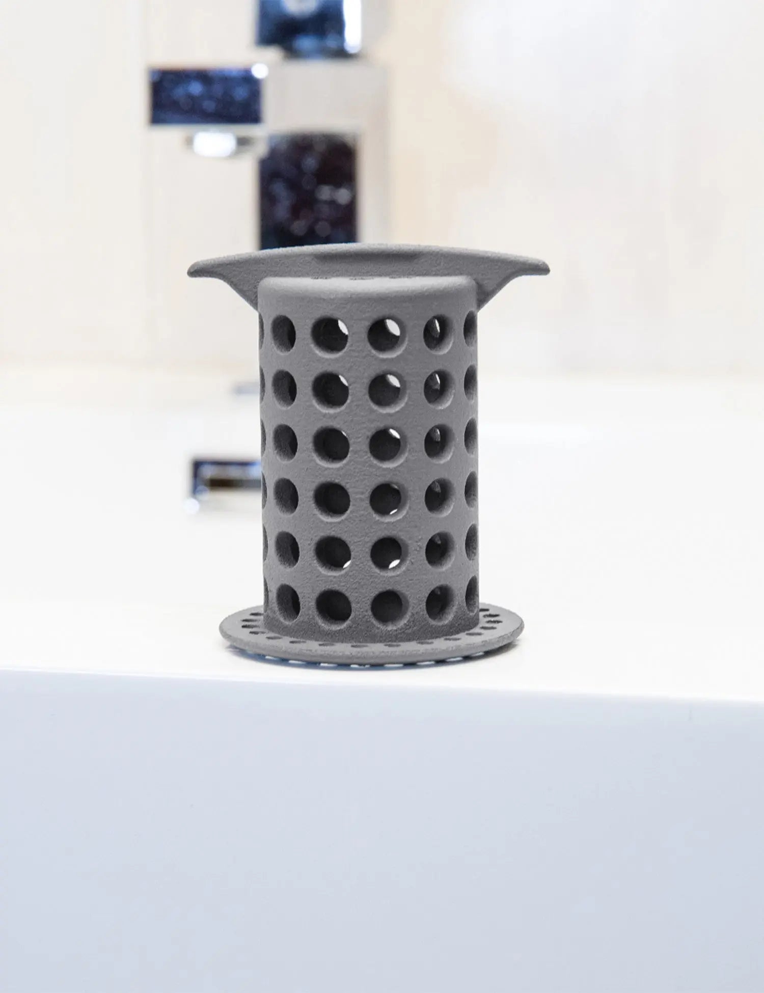 ShowerShroom (Gray) The 2" Hair Catcher That Prevents Clogged Shower Drains-3
