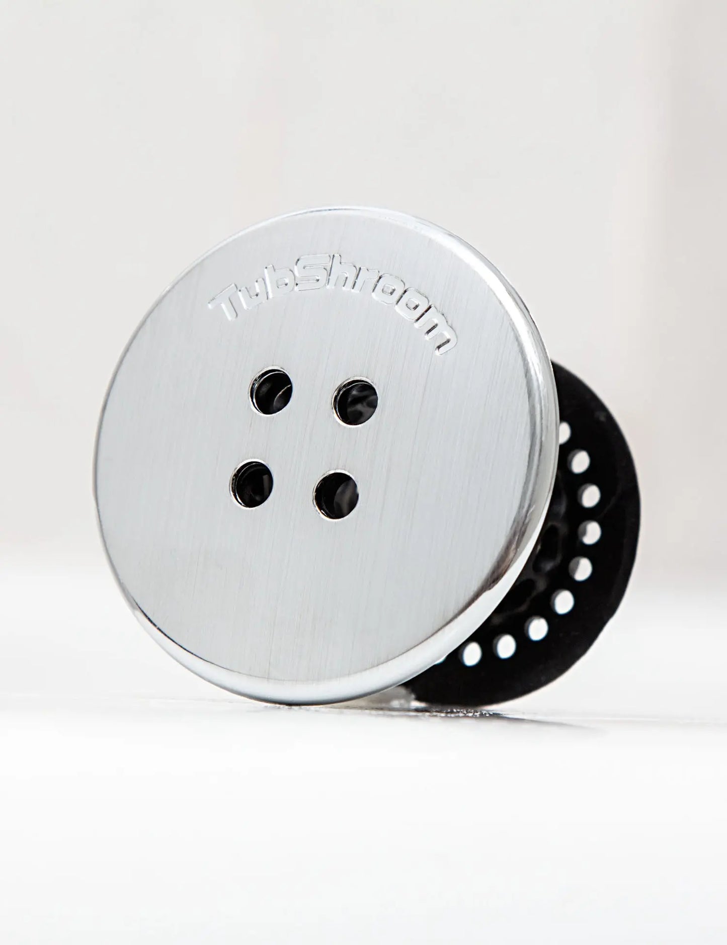TubShroom® (Black Chrome) The Hair Catcher That Prevents Clogged Tub Drains-3