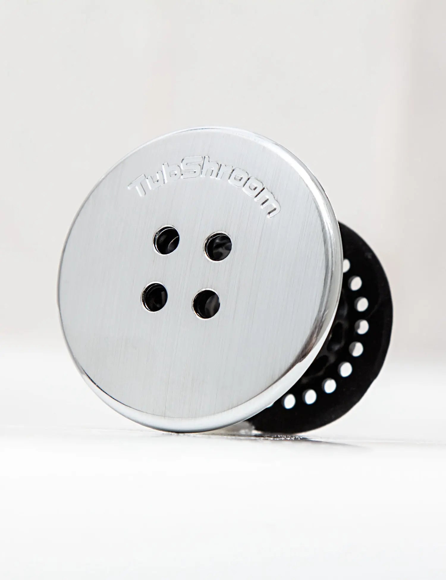 TubShroom® (Black Chrome) The Hair Catcher That Prevents Clogged Tub Drains-3