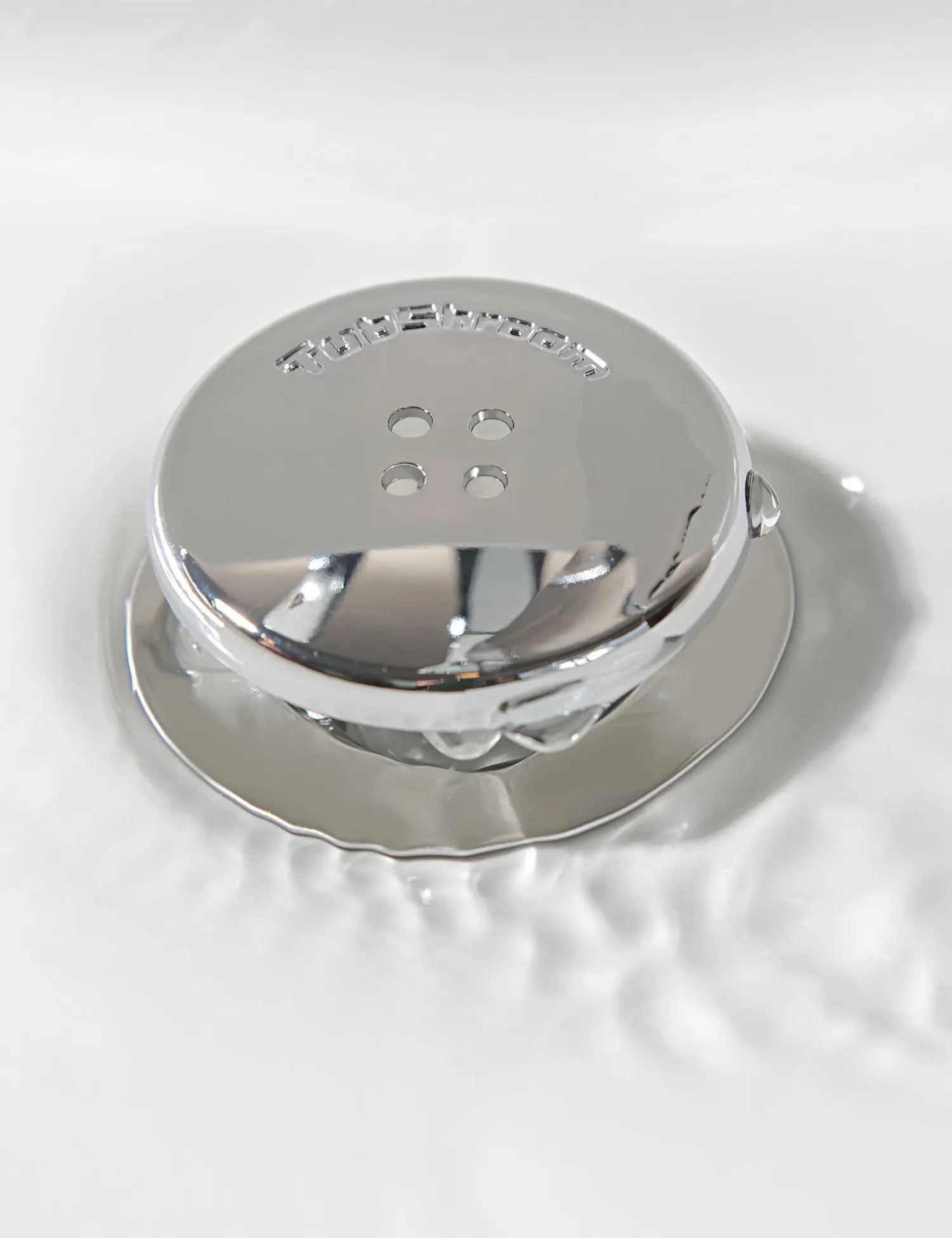 TubShroom® (Black Chrome) The Hair Catcher That Prevents Clogged Tub Drains-1