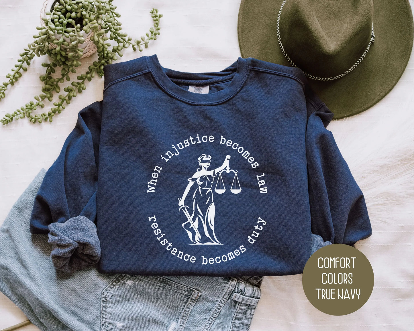 When Injustice Becomes Law Resistance Becomes Duty Comfort Colors Sweatshirt-4