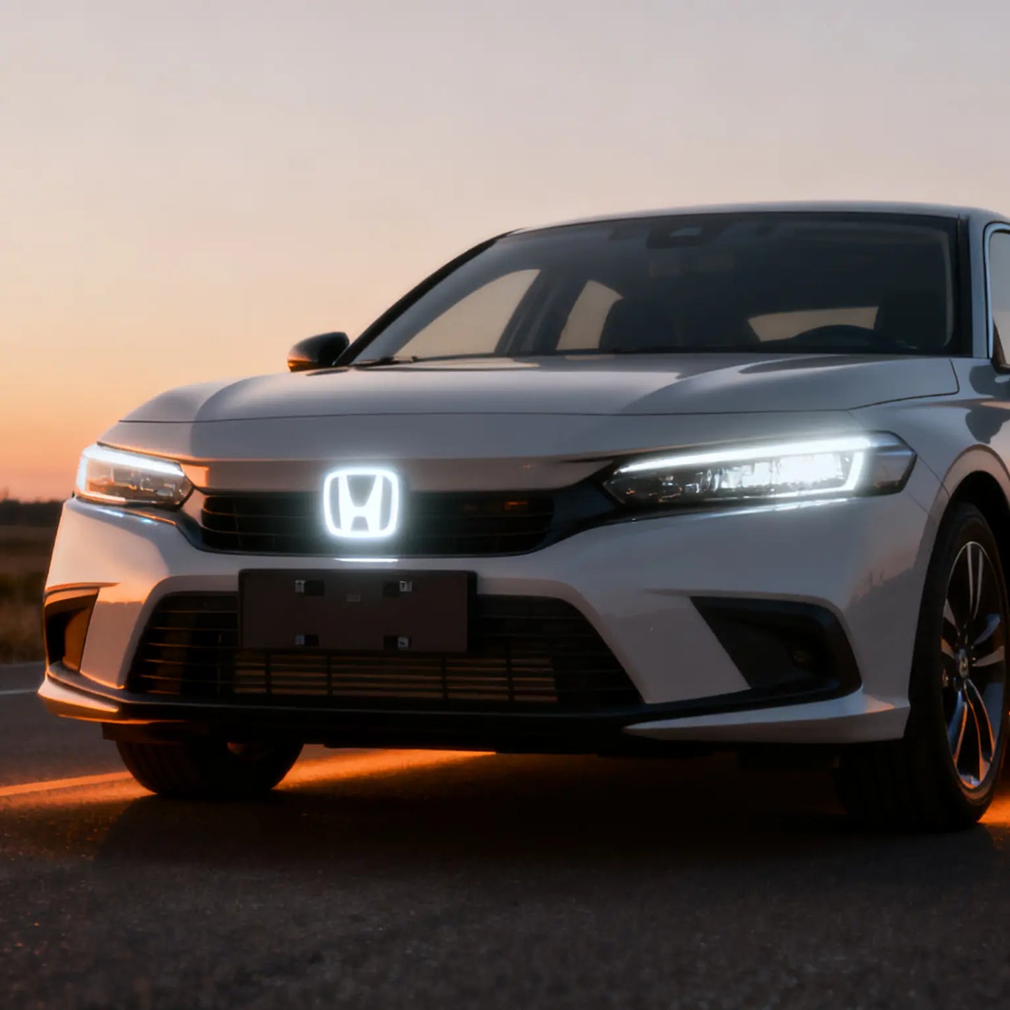 Honda Logo Front Grille LED Crystal Dynamic Illuminated Emblem-6