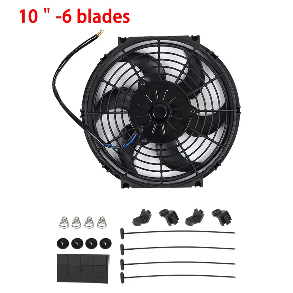 Universal 7/9/10/12/14/16 Inches 12V 80W 2100RPM Car Air Conditioning Electronic Radiator Cooling Fan Blade Electric Cool Kit