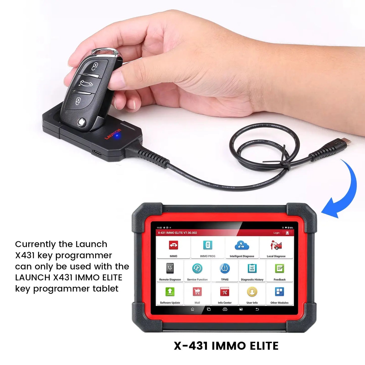 Advanced Launch X431 Key Programmer Remote Maker for IMMO ELITE & IMMO PLUS - Precision Key Generation and Chip Detection Tool