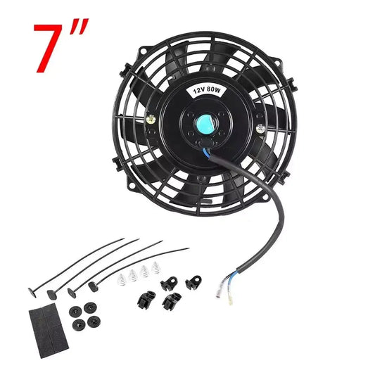 Universal 7/9/10/12/14/16 Inches 12V 80W 2100RPM Car Air Conditioning Electronic Radiator Cooling Fan Blade Electric Cool Kit