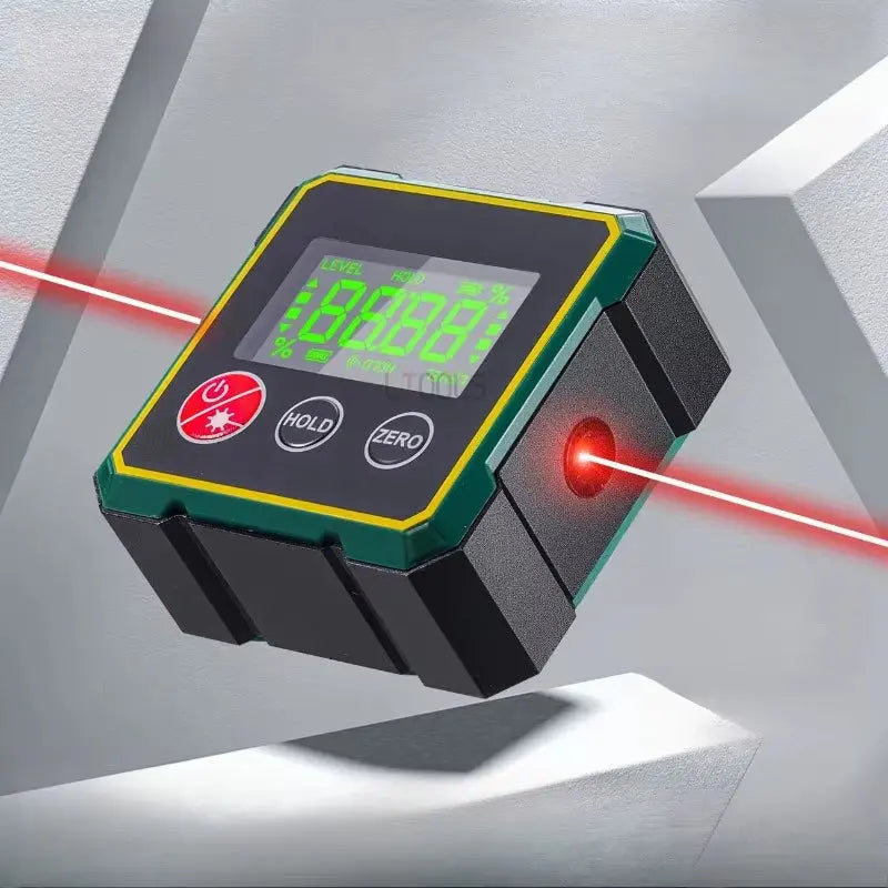 Laser Electronic Measurement Level Digital Display Slope Inclinometer USB Charging Angle Finder Double Sided Magnetic Protractor