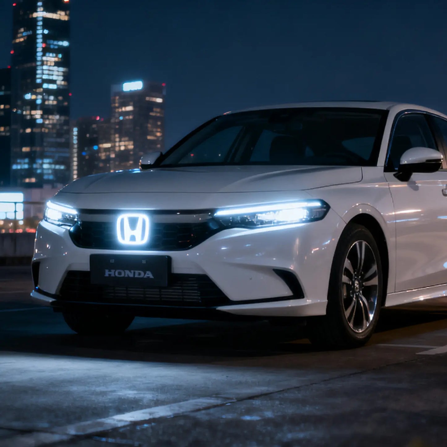 Honda Logo Front Grille LED Crystal Dynamic Illuminated Emblem-1