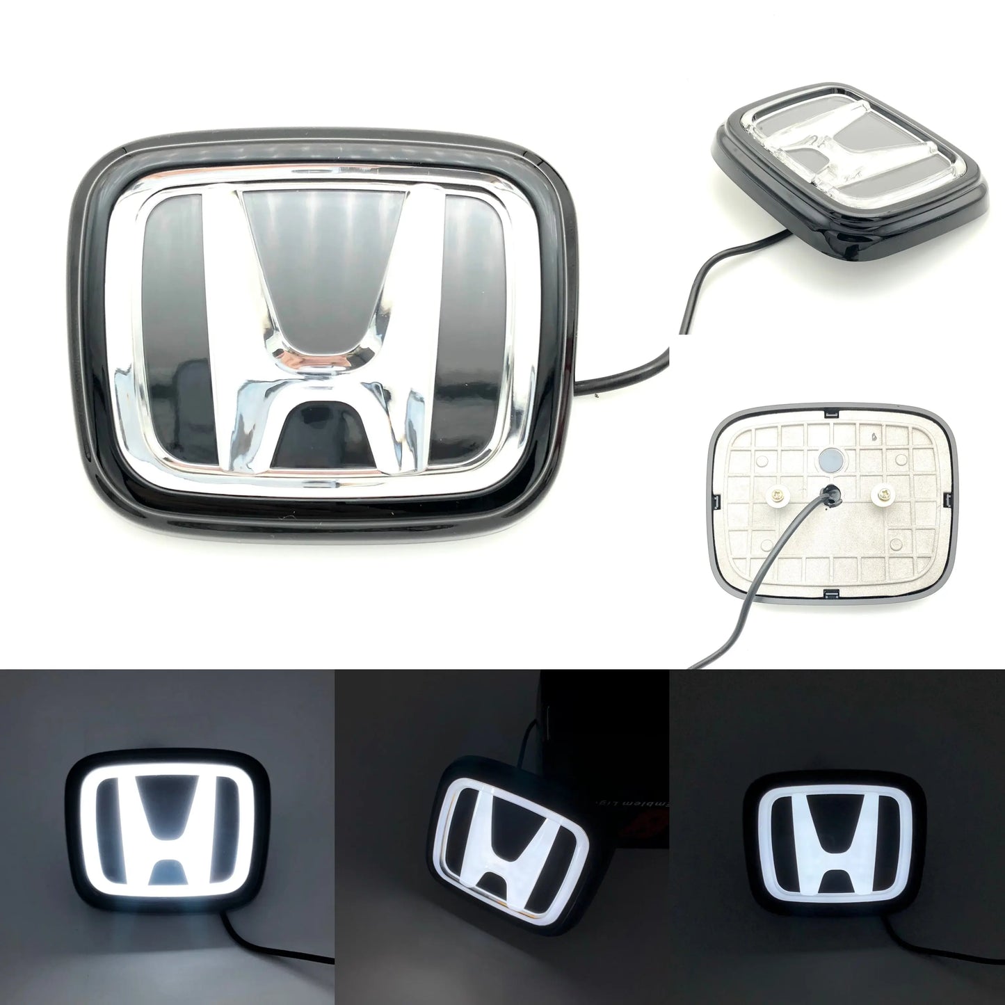 Honda Logo Front Grille LED Crystal Dynamic Illuminated Emblem-4