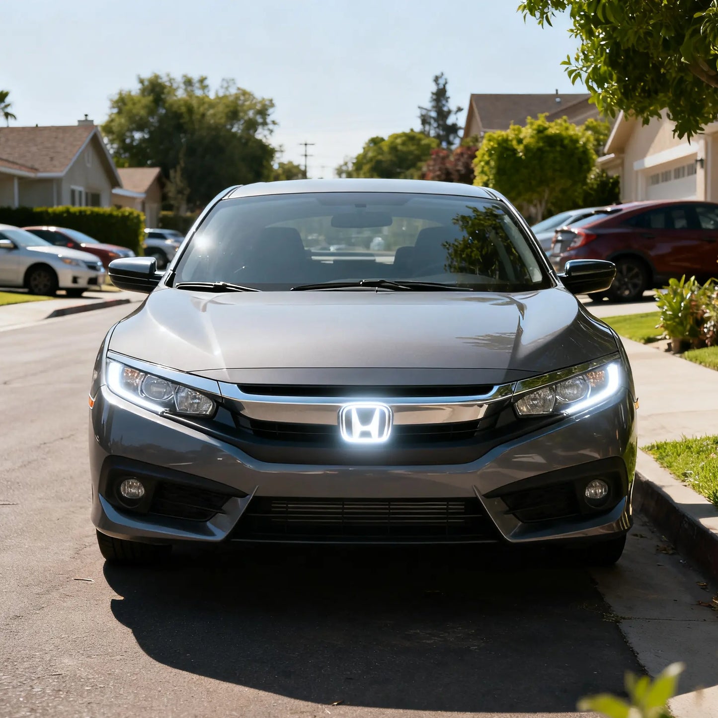 Honda Logo Front Grille LED Crystal Dynamic Illuminated Emblem-10