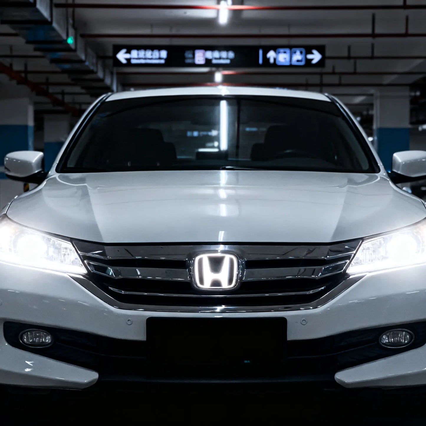 Honda Logo Front Grille LED Crystal Dynamic Illuminated Emblem-12