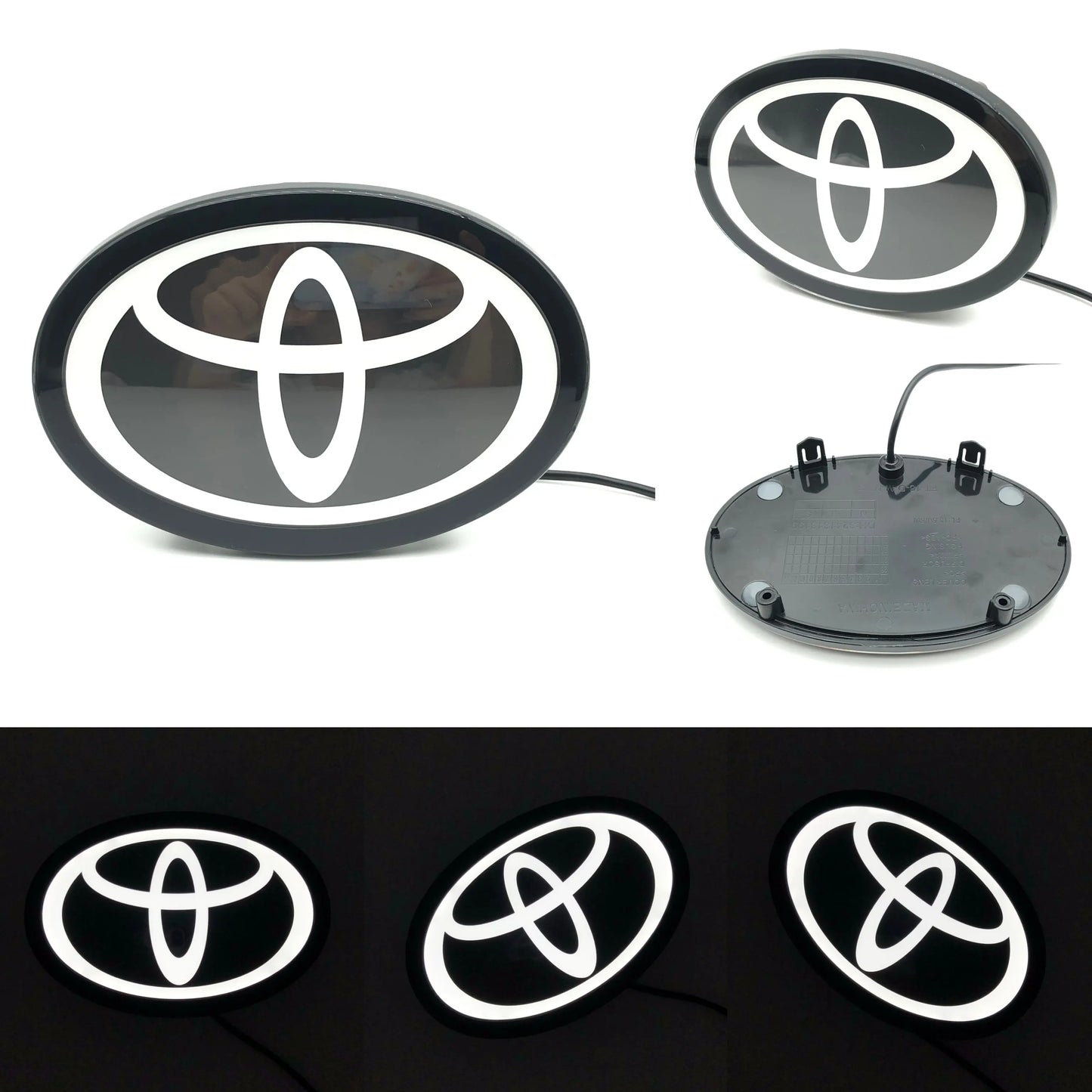 Toyota Logo Front Grille LED Dynamic Illuminated Emblem Compatible with ACC Radar-2