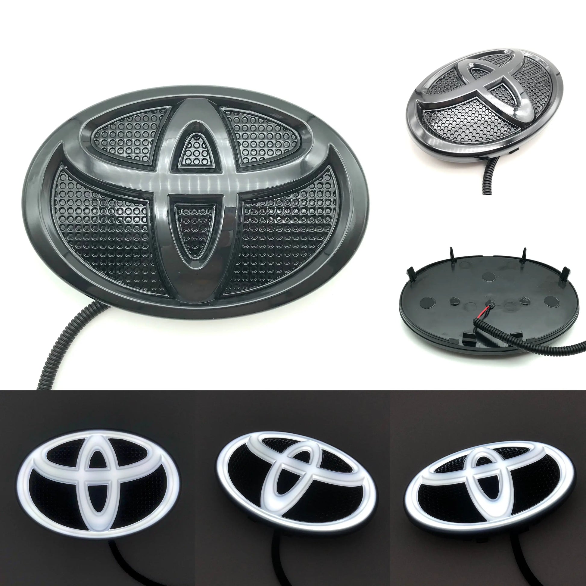 Toyota Logo Front Grille LED Dynamic Illuminated Emblem Compatible with ACC Radar-4