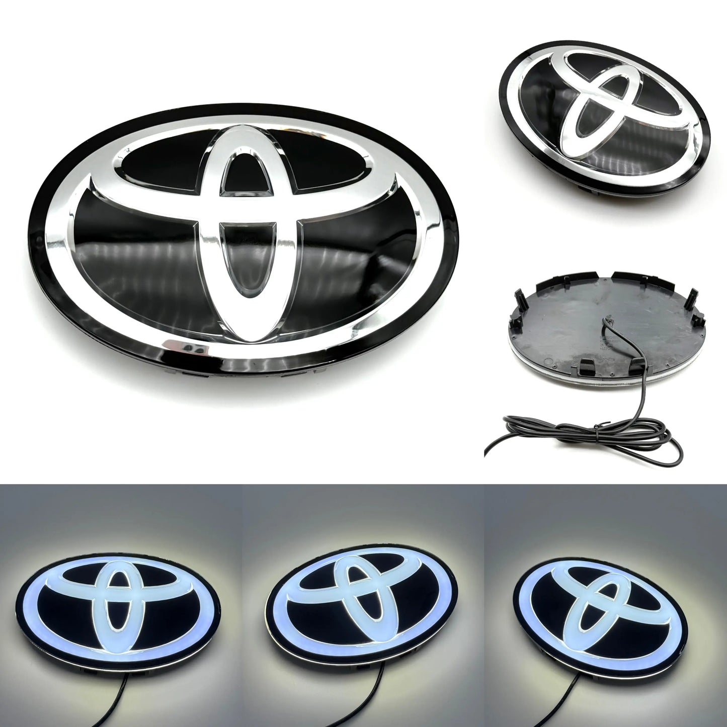 Toyota Logo Front Grille LED Dynamic Illuminated Emblem Compatible with ACC Radar-8